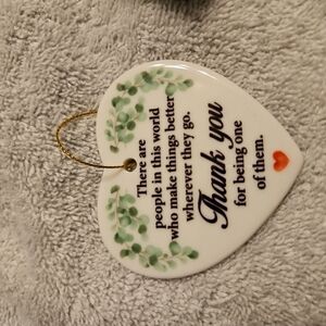 Heart-Shaped Ceramic Hanging Ornament (A-30)